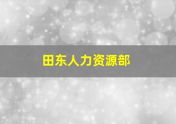 田东人力资源部