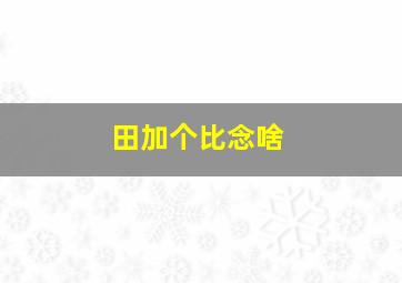 田加个比念啥