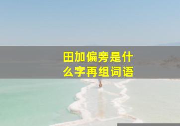 田加偏旁是什么字再组词语