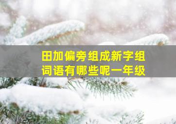 田加偏旁组成新字组词语有哪些呢一年级