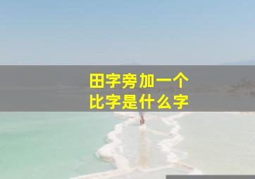 田字旁加一个比字是什么字