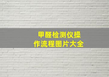 甲醛检测仪操作流程图片大全