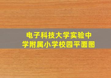 电子科技大学实验中学附属小学校园平面图