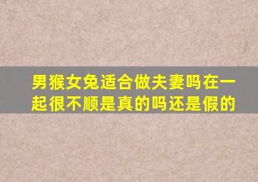 男猴女兔适合做夫妻吗在一起很不顺是真的吗还是假的