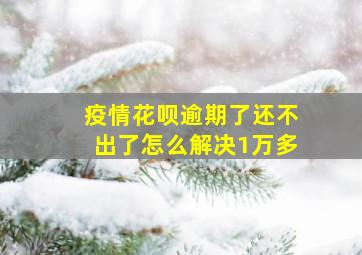 疫情花呗逾期了还不出了怎么解决1万多