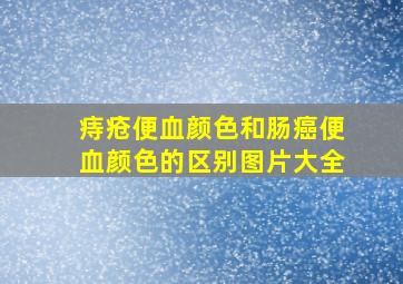 痔疮便血颜色和肠癌便血颜色的区别图片大全