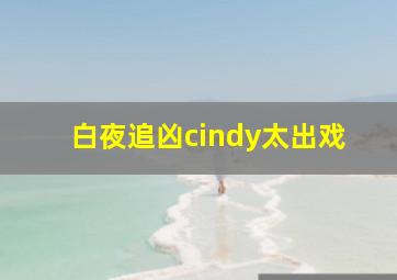 白夜追凶cindy太出戏