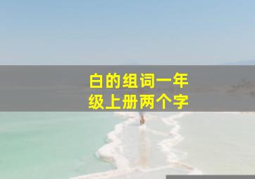 白的组词一年级上册两个字