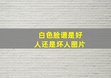 白色脸谱是好人还是坏人图片