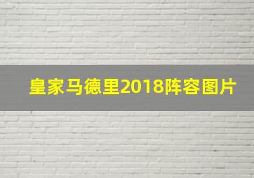 皇家马德里2018阵容图片