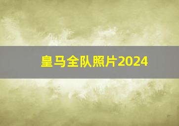 皇马全队照片2024