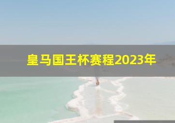 皇马国王杯赛程2023年