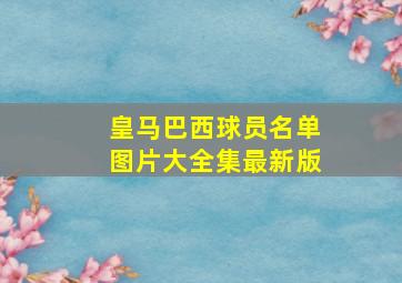 皇马巴西球员名单图片大全集最新版