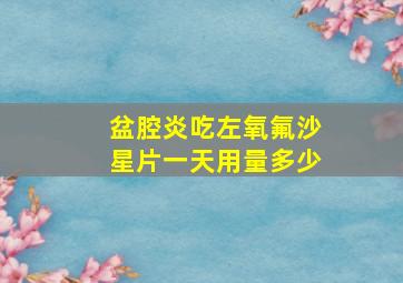 盆腔炎吃左氧氟沙星片一天用量多少