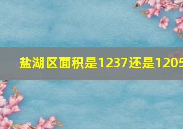 盐湖区面积是1237还是1205