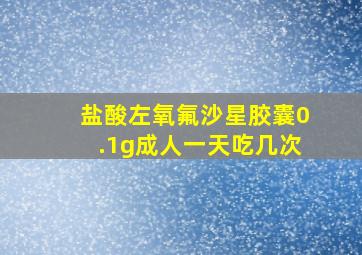 盐酸左氧氟沙星胶囊0.1g成人一天吃几次