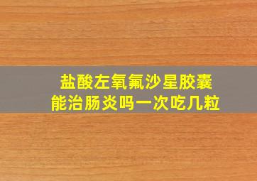 盐酸左氧氟沙星胶囊能治肠炎吗一次吃几粒