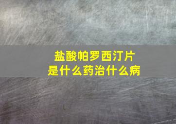 盐酸帕罗西汀片是什么药治什么病