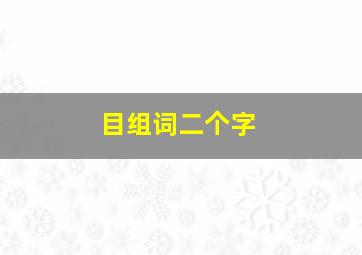 目组词二个字