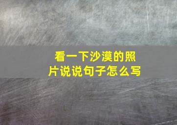 看一下沙漠的照片说说句子怎么写