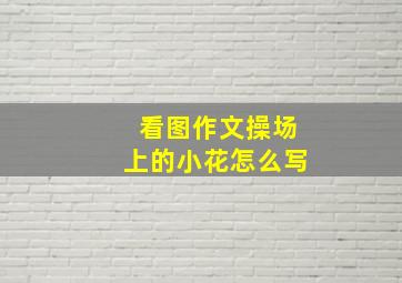 看图作文操场上的小花怎么写