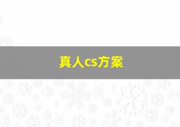 真人cs方案