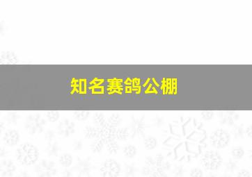 知名赛鸽公棚