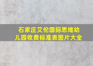 石家庄艾伦国际思维幼儿园收费标准表图片大全