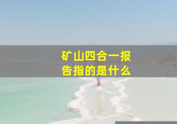 矿山四合一报告指的是什么