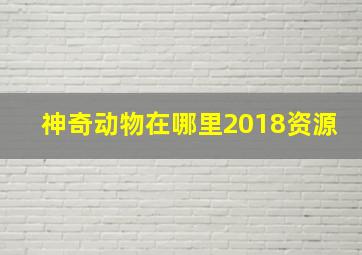 神奇动物在哪里2018资源