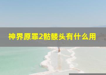 神界原罪2骷髅头有什么用