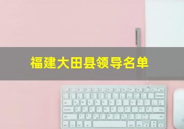 福建大田县领导名单