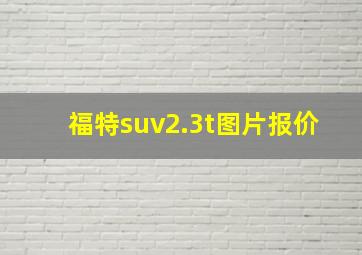 福特suv2.3t图片报价