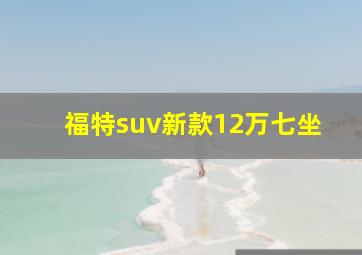 福特suv新款12万七坐