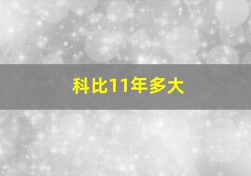 科比11年多大