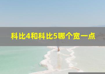 科比4和科比5哪个宽一点