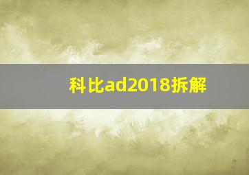 科比ad2018拆解