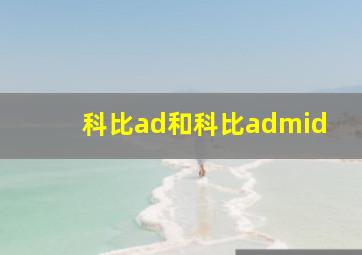 科比ad和科比admid