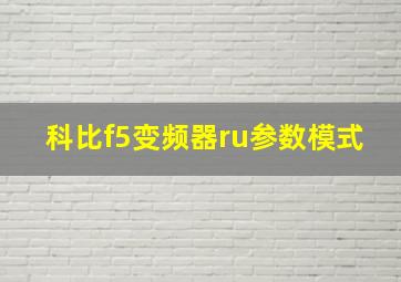 科比f5变频器ru参数模式