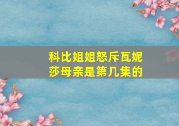 科比姐姐怒斥瓦妮莎母亲是第几集的