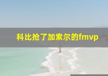 科比抢了加索尔的fmvp