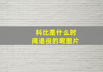 科比是什么时间退役的呢图片