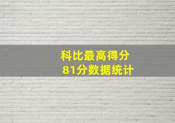 科比最高得分81分数据统计