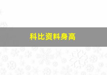 科比资料身高