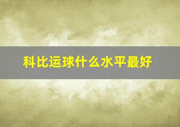 科比运球什么水平最好