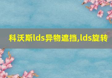 科沃斯lds异物遮挡,lds旋转