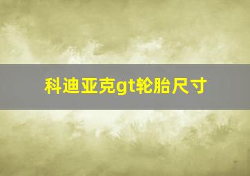 科迪亚克gt轮胎尺寸