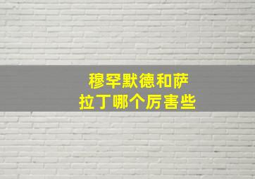 穆罕默德和萨拉丁哪个厉害些