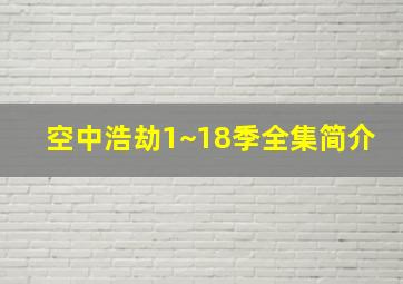 空中浩劫1~18季全集简介