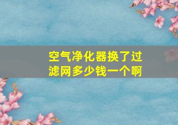 空气净化器换了过滤网多少钱一个啊